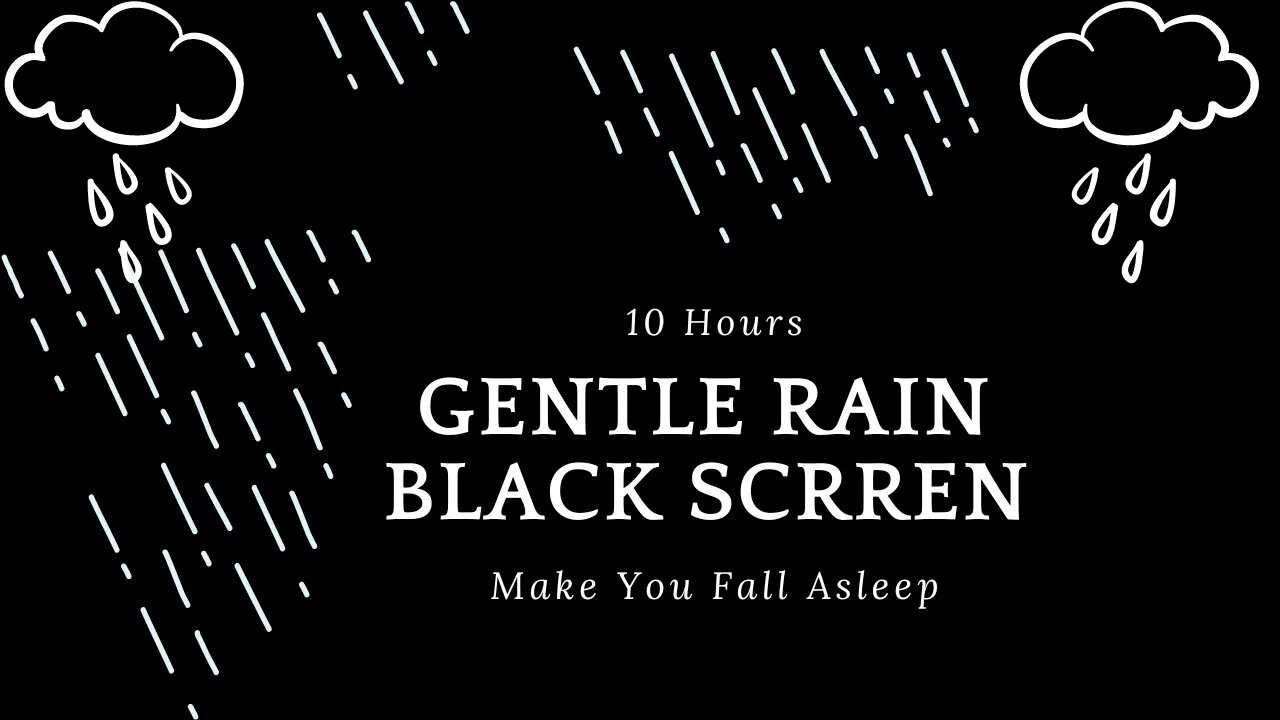 10 Hours NON Stop Gentle Rain Sound In Black Screen | SLEEP Instantly Within a Minutes | Relaxation