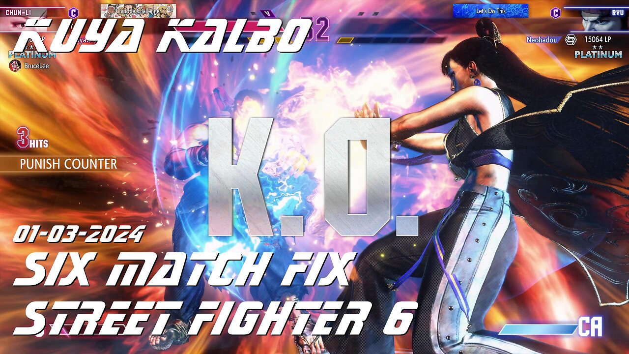 Kuya Kalbo Six Match Fix with Chun Li on Street Fighter 6 as Puyat 01-03-2024.