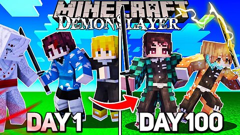 Spending 100 Days in DEMON SLAYER | MINECRAFT | WATCH HERE'S What happened....