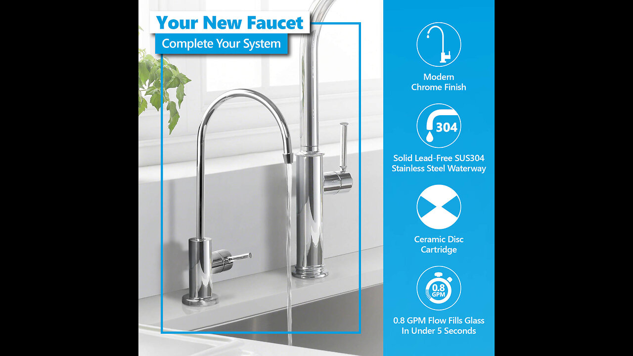 Kitchen Drinking Water Faucet,Lead-Free Drinking Water Faucet,Kitchen Water Filter Faucet for R...