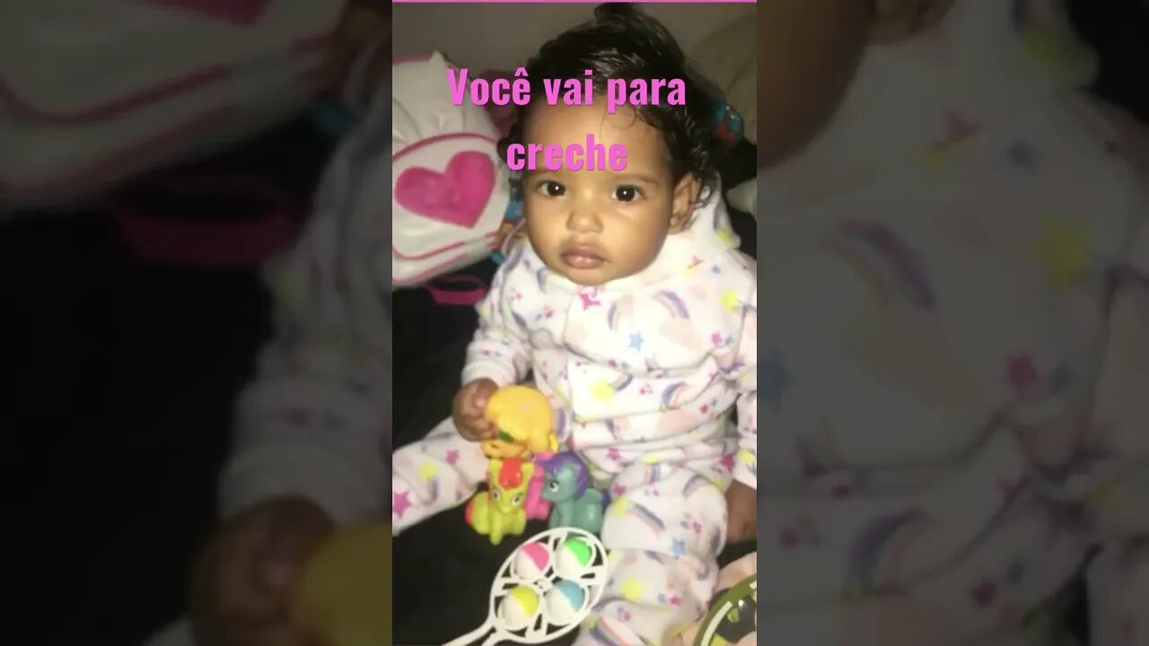 O bebê não gosta de ir para creche !