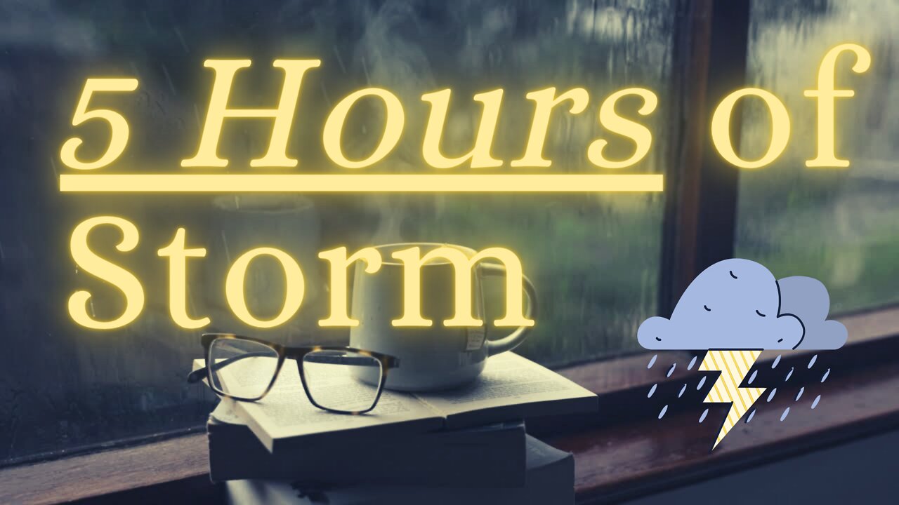 ⛈️Calm Sound | Rain Thunder Storm Chill ⛈️ 5 Hours / 5 Horas de Chuva e Tempestade para dormir