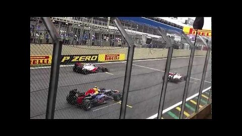 F1 2012 Interlagos Race Track Warm Up and Start