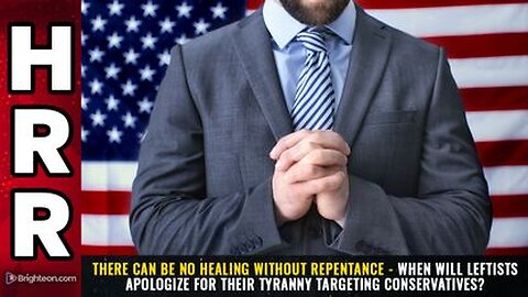 There can be NO HEALING without REPENTANCE