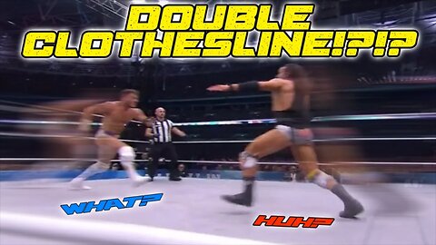 When DOUBLE CLOTHESLINE Goes WRONG!!! Who WON?!?! | AEW All In Highlights 2023