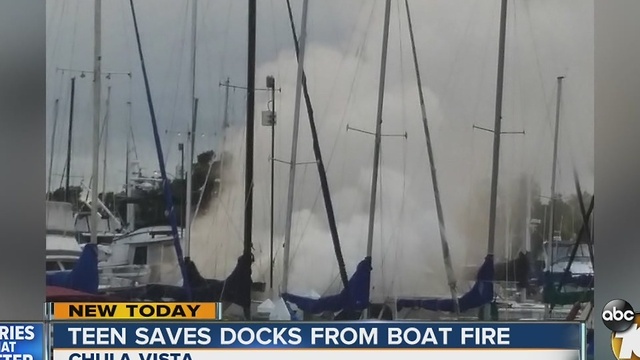 Teen's actions keeps boat fire from spreading at Chula Vista Marina