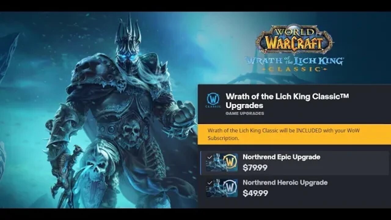 World of Warcraft Wrath of The Lich King Classic Northrend Epic Upgrade Mounts Pets Level 70 Boost