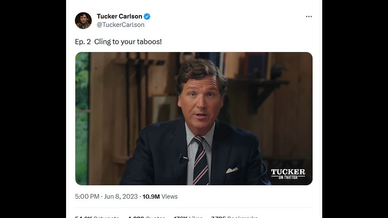 Tucker Carlson: Ep. 2 Cling to your taboos!