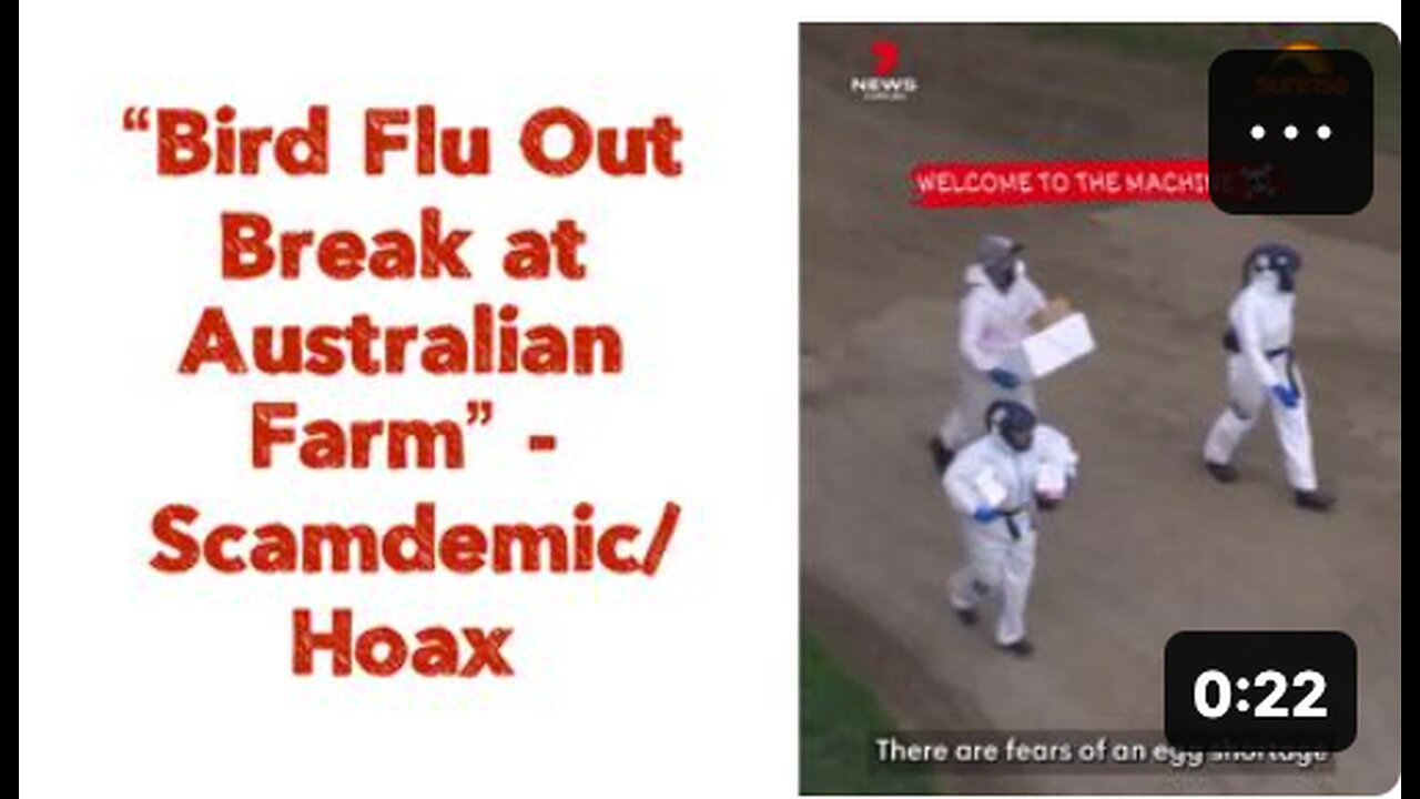 🚨🇦🇺 “Bird Flu Out Break at Australian Farm” | Scamdemic/Hoax