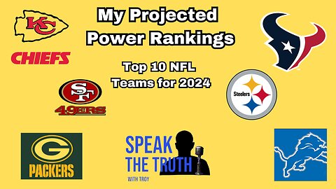 Episode 38: My Projected Power Rankings: Top 10 NFL Teams for 2024