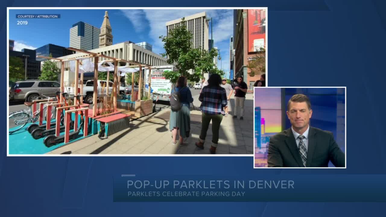 Look for pop-up parklets in downtown Denver for Park(ing) Day