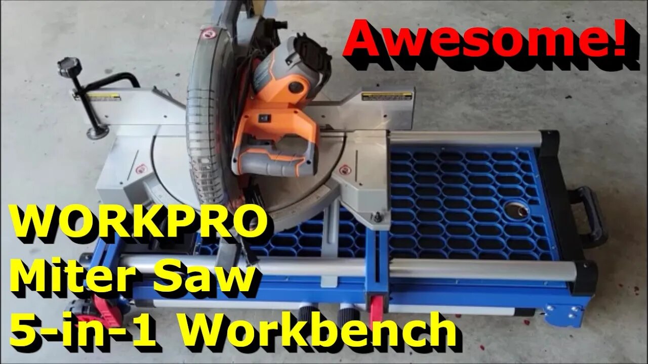 WORKPRO Miter Saw Stand and 5-in-1 Portable Workbench Review