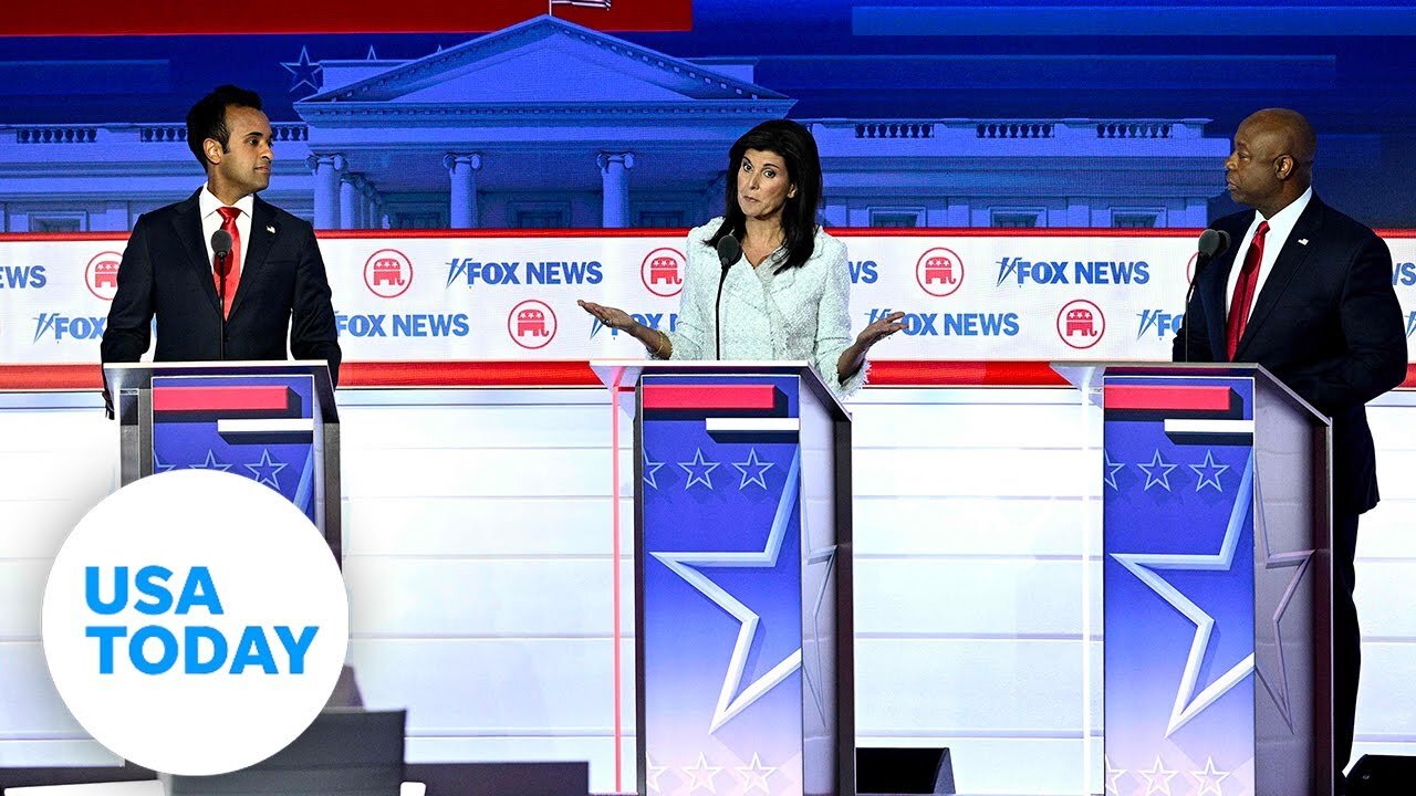 Mike Pence, Nikki Haley spar over a Federal abortion ban at RNC debate | USA TODAY