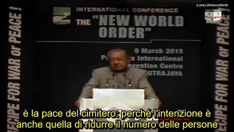 NWO, MALESIA: "La pace del cimitero", Mahathir Mohamad, 2015