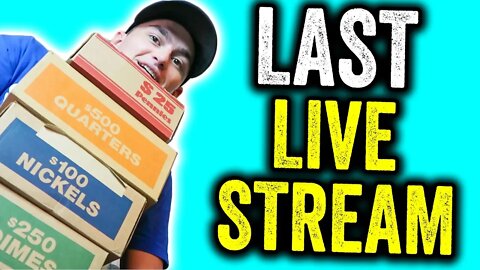 LAST LIVE STREAM FIRST COME, FIRST SERVE!! $2,500 IN HALF DOLLAR COINS