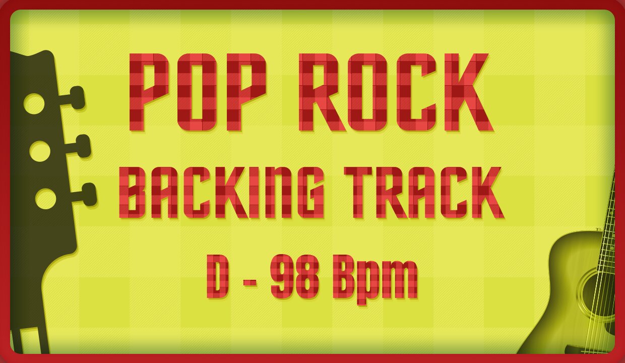 Backing Track Pop Rock D Guitara, Teclado, Baixo, Bateria #poprock