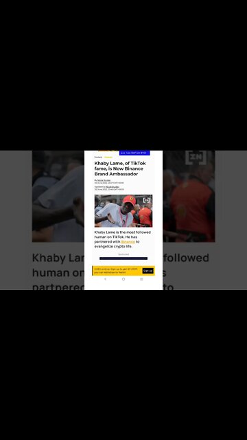 Khaby Lame, of TikTok fame, is Now Binance Brand Ambassador #cryptomash #ytshorts #cryptonews