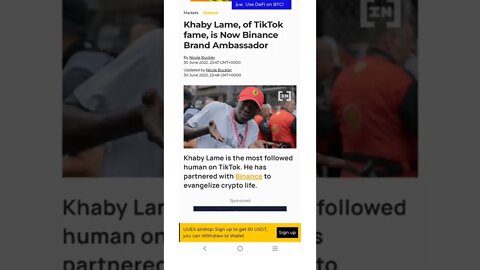 Khaby Lame, of TikTok fame, is Now Binance Brand Ambassador #cryptomash #ytshorts #cryptonews