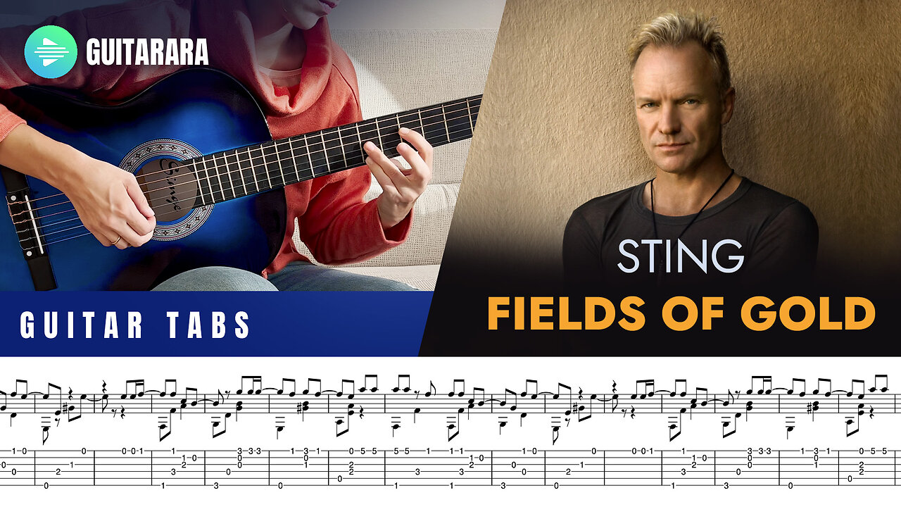 Sting - Fields Of Gold | Classical Guitar Cover | GUITAR TABS/SHEET