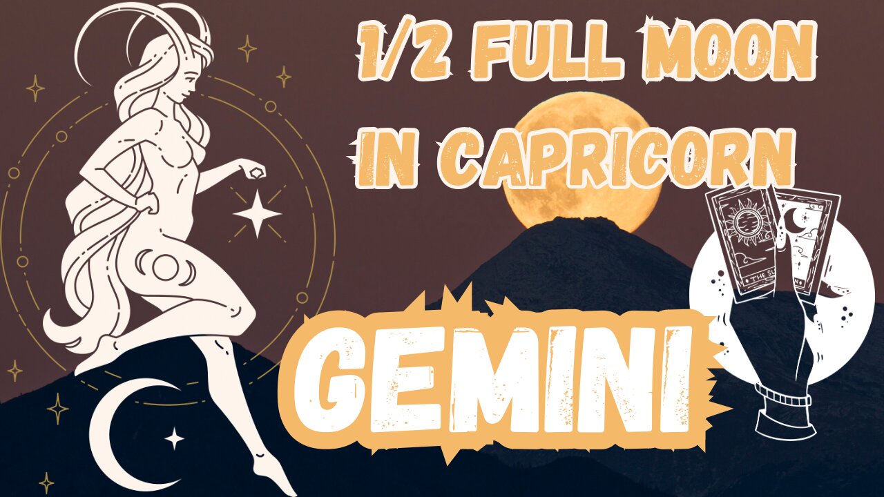 GEMINI ♊️ - Expressing your dreams! 1/2 Full Moon 🌕 in Capricorn Tarot reading #gemini #tarotary