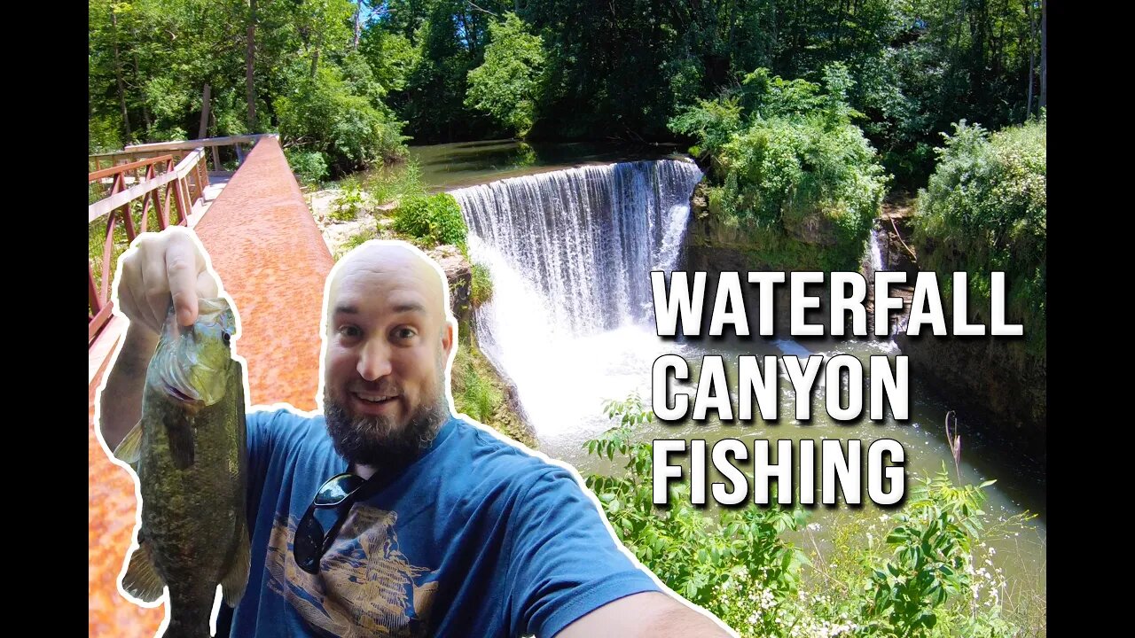 Fishing in a Waterfall Canyon