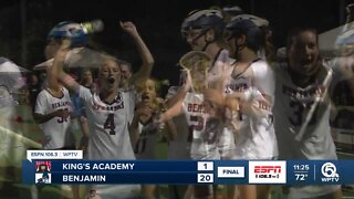 Benjamin lacrosse moves on with dominant win