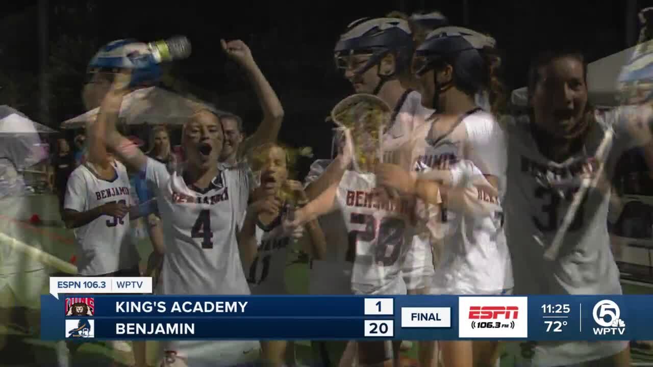 Benjamin lacrosse moves on with dominant win