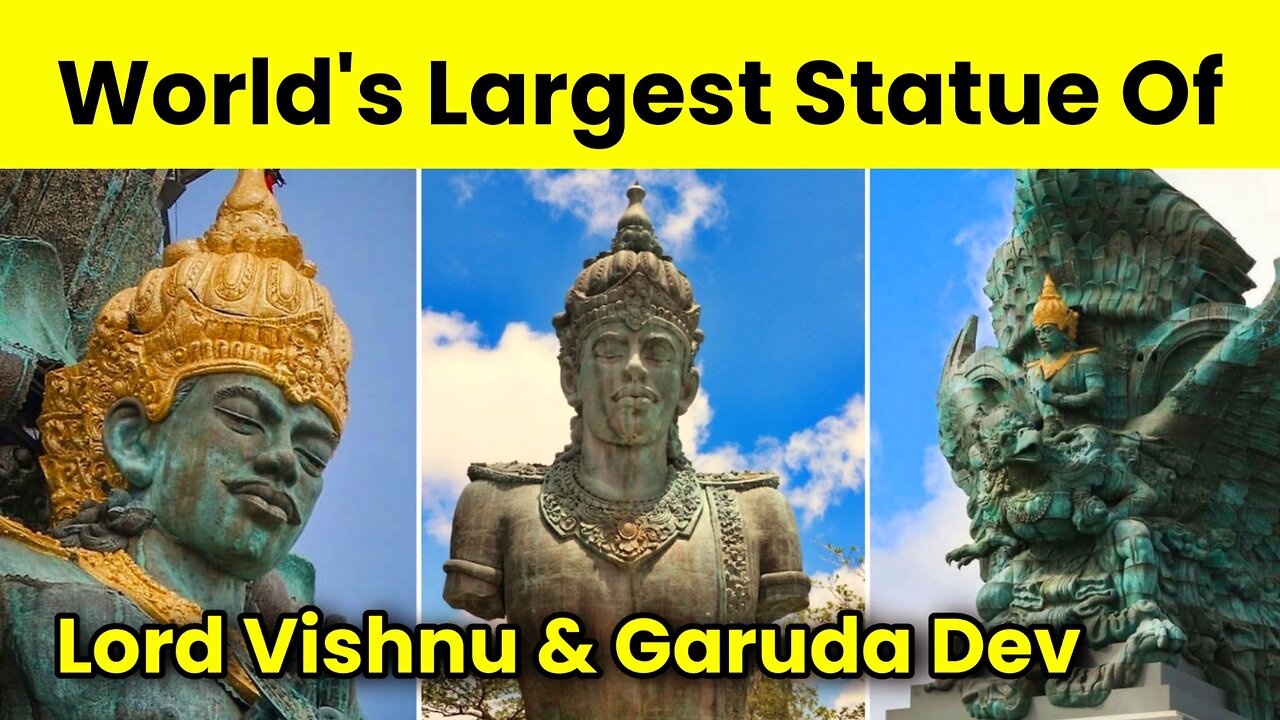 The world's largest statue of Garuda Vishnu Kencana is located in Bali Indonesia