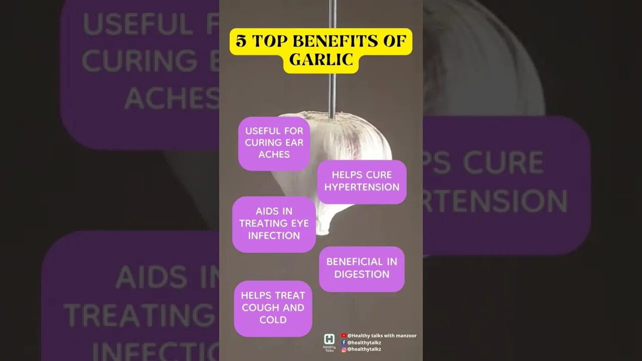 5 Benefits of Garlic 🧄 #shorts