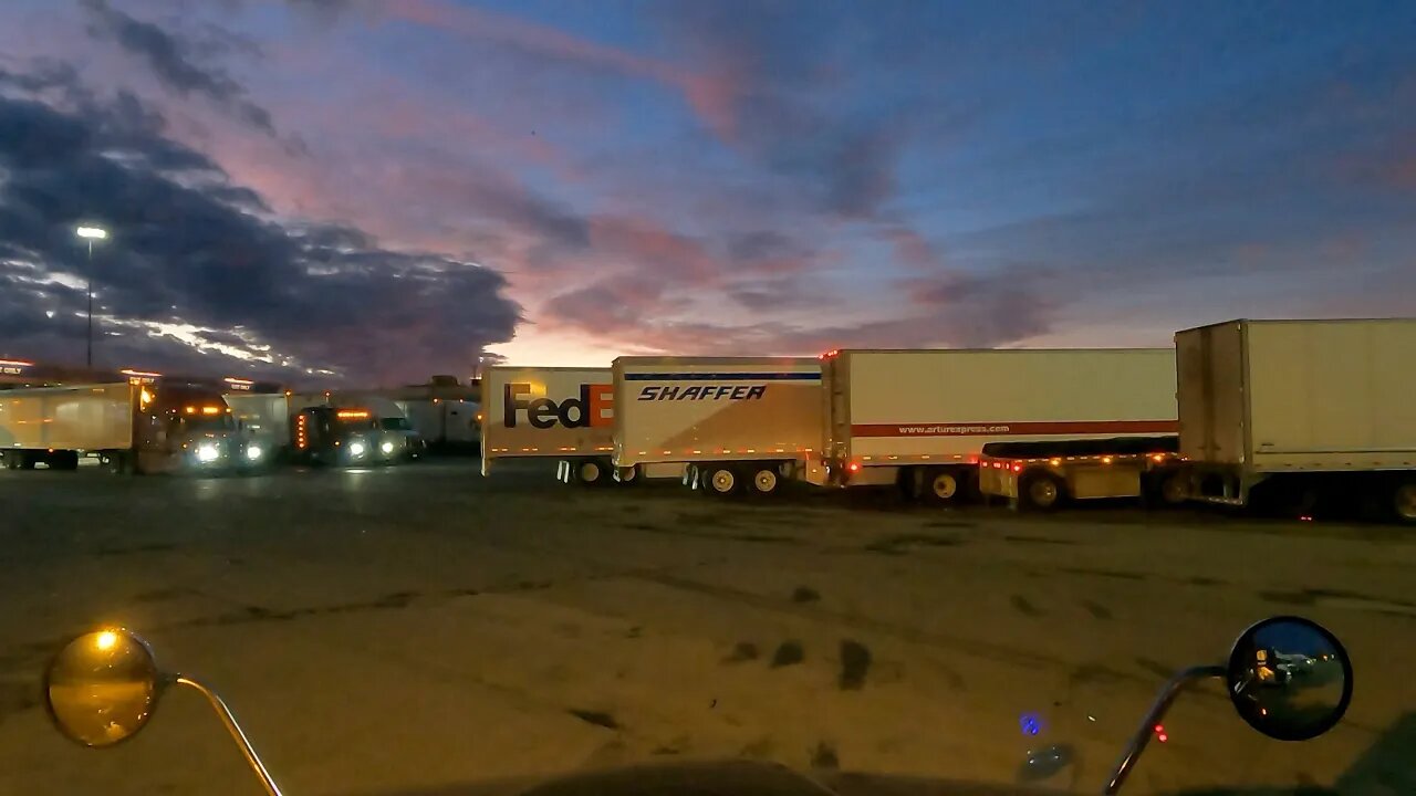 We had some challenging driving today, but ended with a beautiful sunset.
