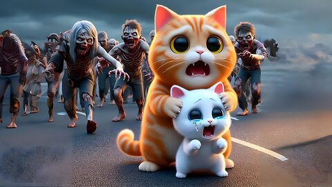 Zombie invasion! Can cats get infected Make sure to watch until the end! #cat #cute #socutekitty