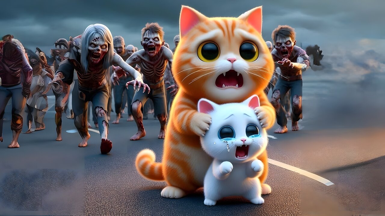 Zombie invasion! Can cats get infected Make sure to watch until the end! #cat #cute #socutekitty