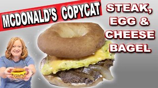 McDonalds STEAK, EGG & CHEESE BAGEL Sandwich Copycat Recipe