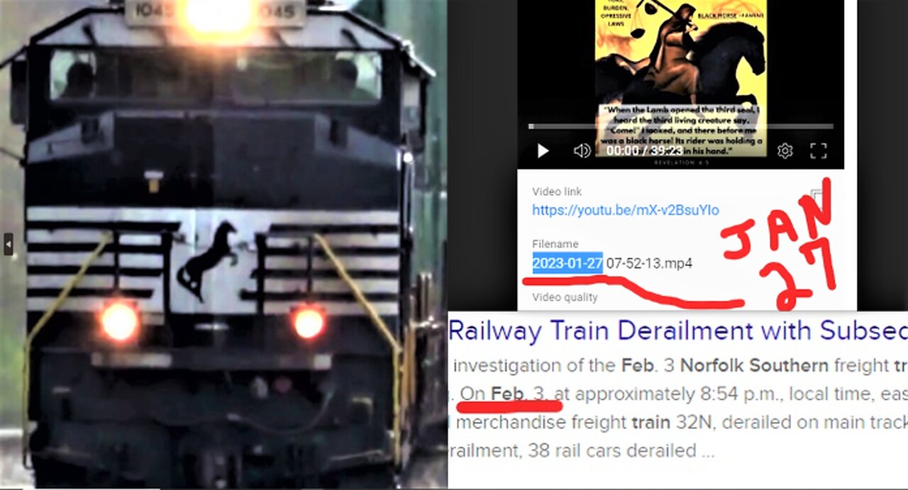 OHIO TRAIN CRASH PREDICTED 1 WEEK BEFORE IT HAPPENED?*BEHOLD THE BLACK HORSE*NEW OHIO FIRE & CRASH*