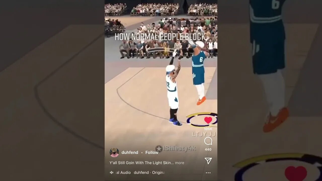 How Lightskins Block Shots In NBA2K21 #shorts