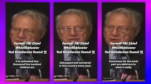 TED GUNDERSON, FORMER FBI CHIEF 1979 YOUTUBE HAS ERASED HIM FROM EXISTENCE.
