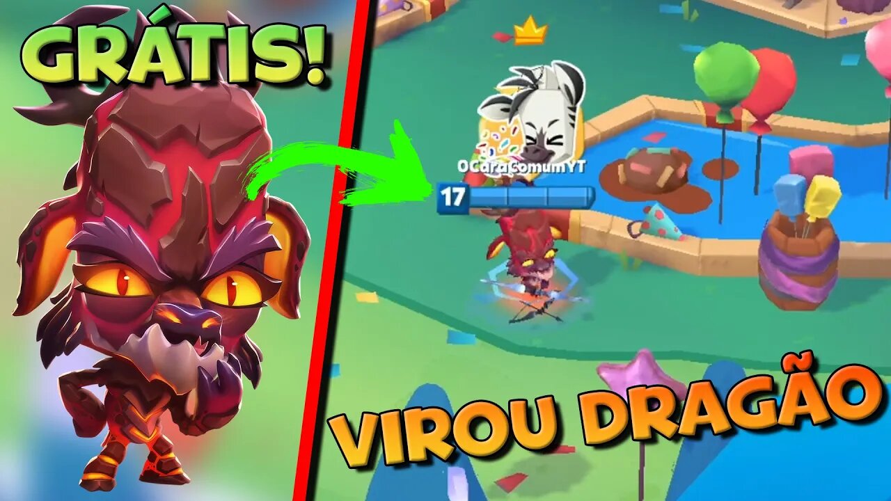 RUBIE VIROU DRAGÃO! GANHEI A NOVA SKIN GRÁTIS ZOOBA!