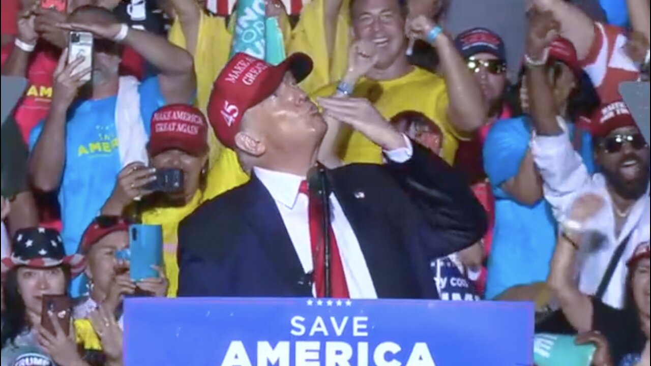 President Trump Blows A Kiss To God