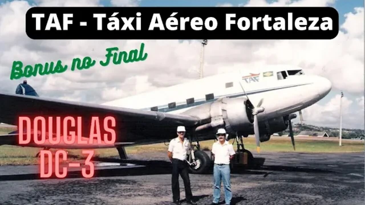 [ VÍDEO RARO ] Douglas DC3 da TAF (Táxi Aéreo Fortaleza) Pousa em João Pessoa #douglas #dc3 #aviação