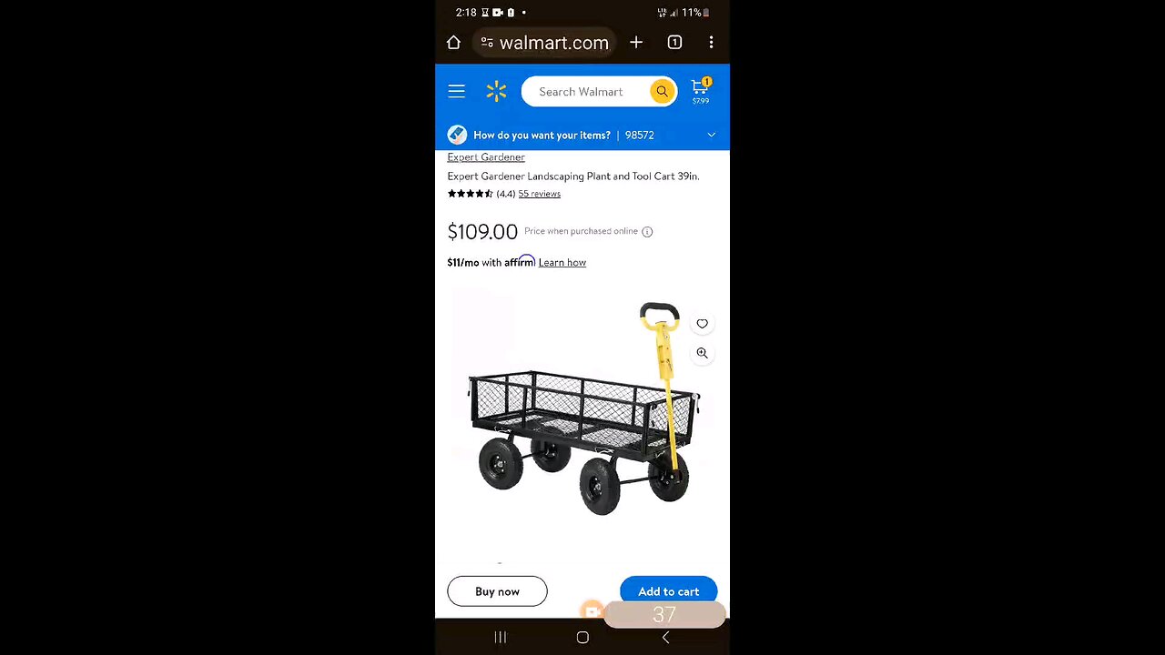 Walmart garden kart