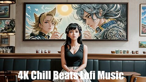 Chill Beats Music - Lofi Borealis | (AI) Audio Reactive Anime Cinematic | The Friends