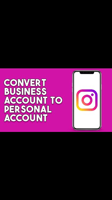 How To Convert Business Account To Personal Account In Instagram