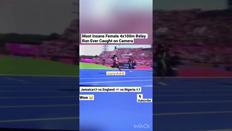 Most Insane Female 4x100m Relay Run Ever Caught on Camera #shorts #athletics #4x100m #running