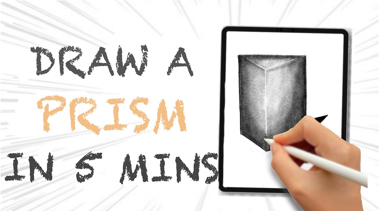 How to draw and shade a triangular prism in 5 minutes...learn with @QuickDrawHabit