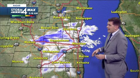 Saturday brings on and off snow showers