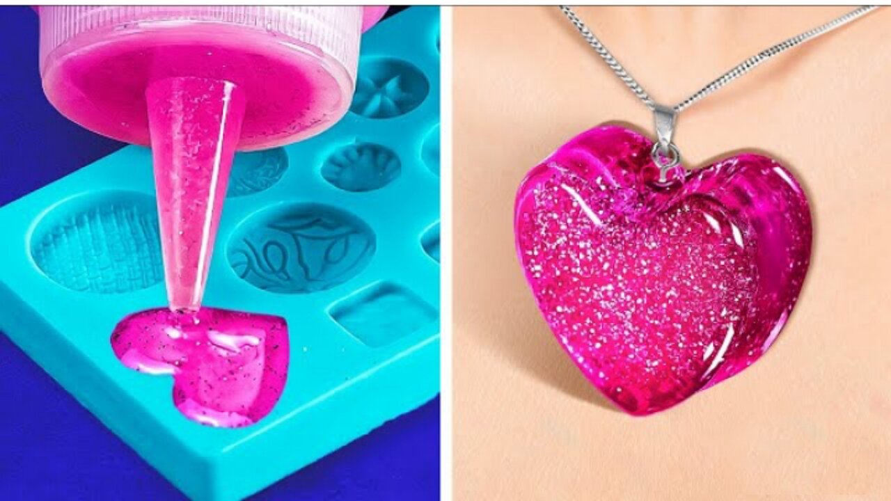 Creating Cool Handmade Jewelry with Colorful Resin and DIY Glue Gun Crafts