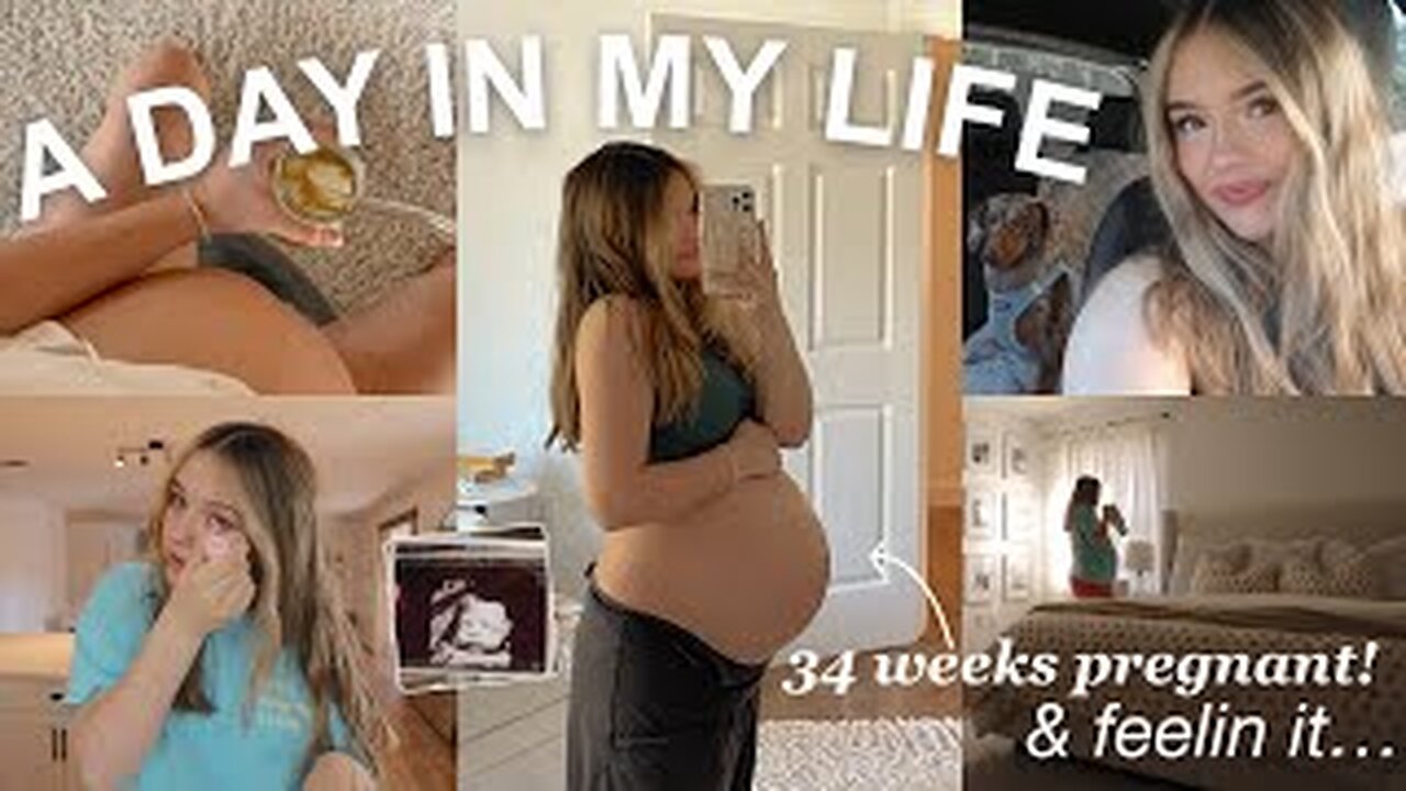 A DAY IN MY LIFE | realistic, chatty vlog + 34 weeks pregnant!