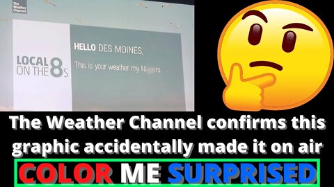 |NEWS| The Weather Channel Didn't Make A Mistake
