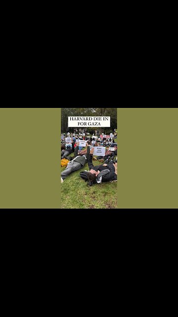 Harvard students hold 'die-in' to demand end of 'genocide in Gaza