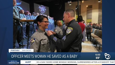 Escondido police officer reunites with 22-year-old woman he saved as a baby